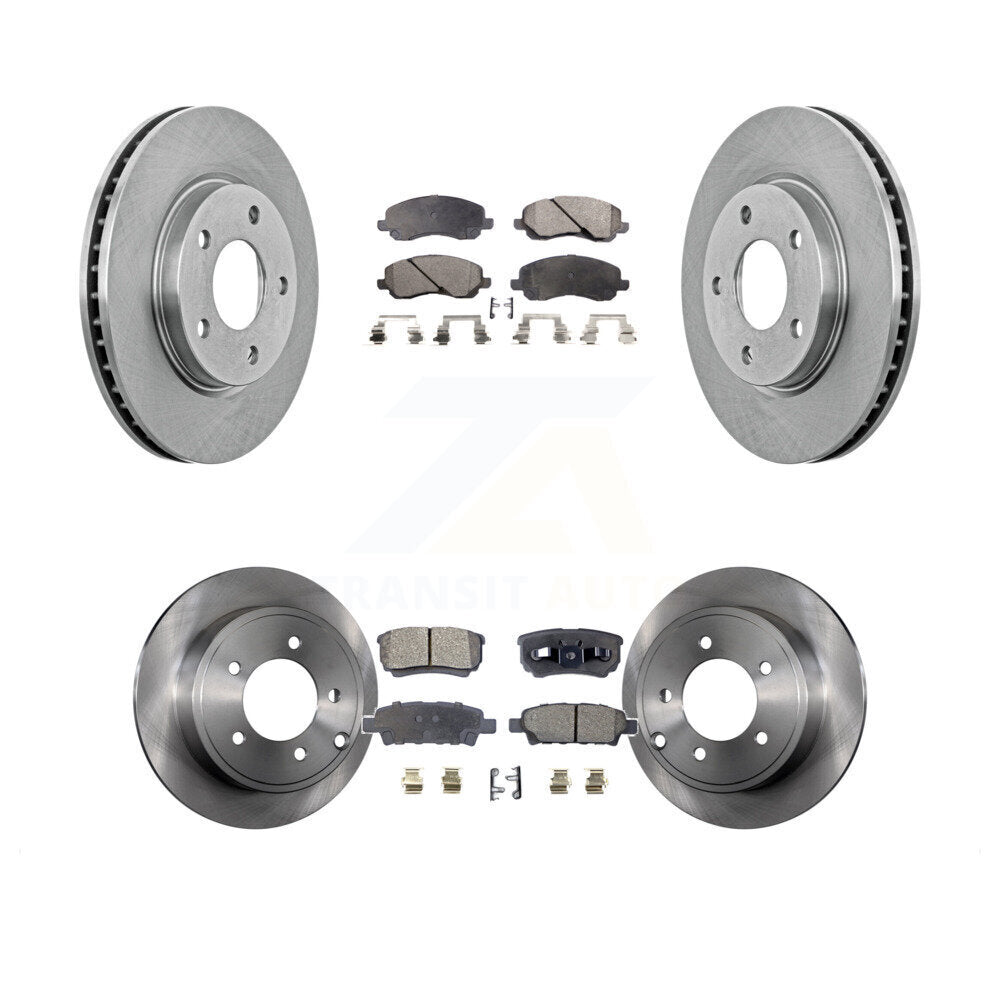 Disc Brake Rotors Ceramic Pad Front Rear Kit For Mitsubishi Lancer Dodge Caliber