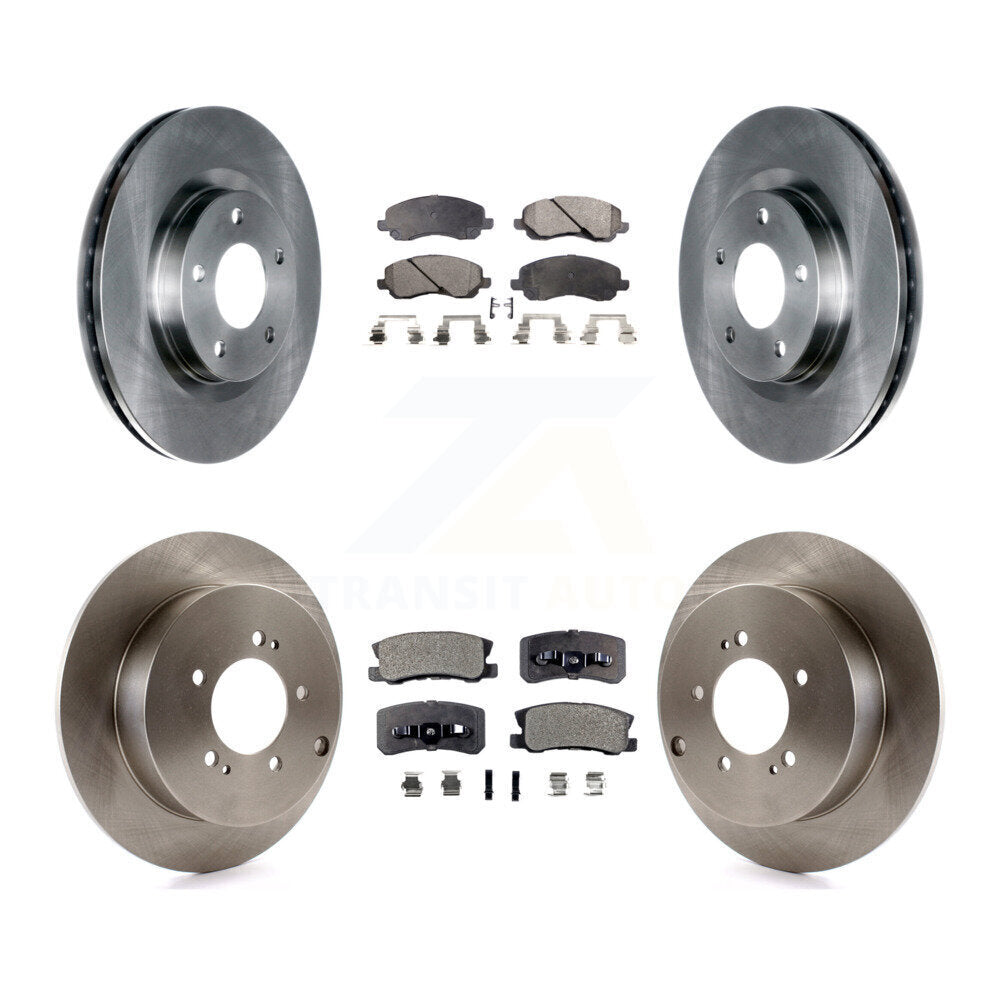 Disc Brake Rotors And Ceramic Pads Front Rear Kit For Mitsubishi Outlander