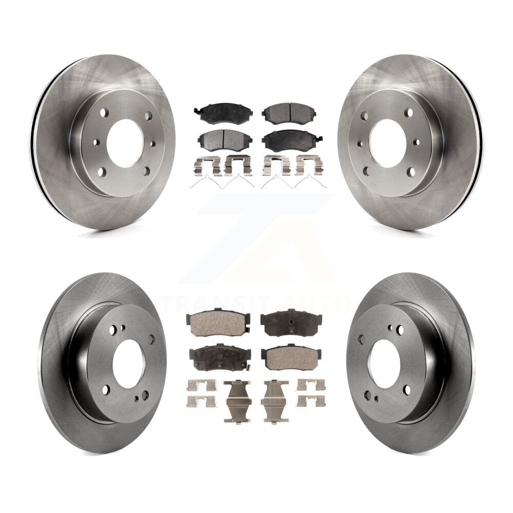 Disc Brake Rotors And Ceramic Pads Front Rear Kit For INFINITI G20