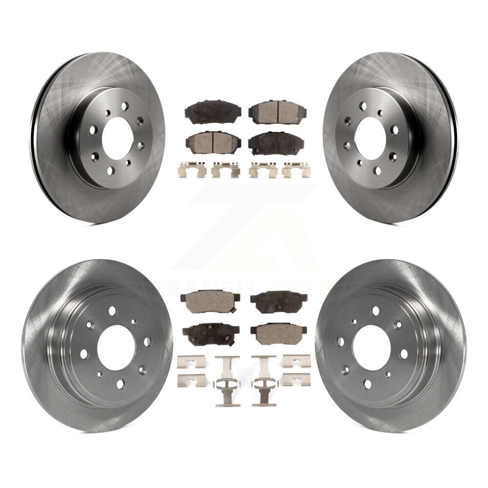 Disc Brake Rotors And Ceramic Pads Front Rear Kit For Acura Integra Honda Civic