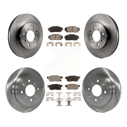 Disc Brake Rotors And Ceramic Pads Front Rear Kit For Acura Integra Honda Civic