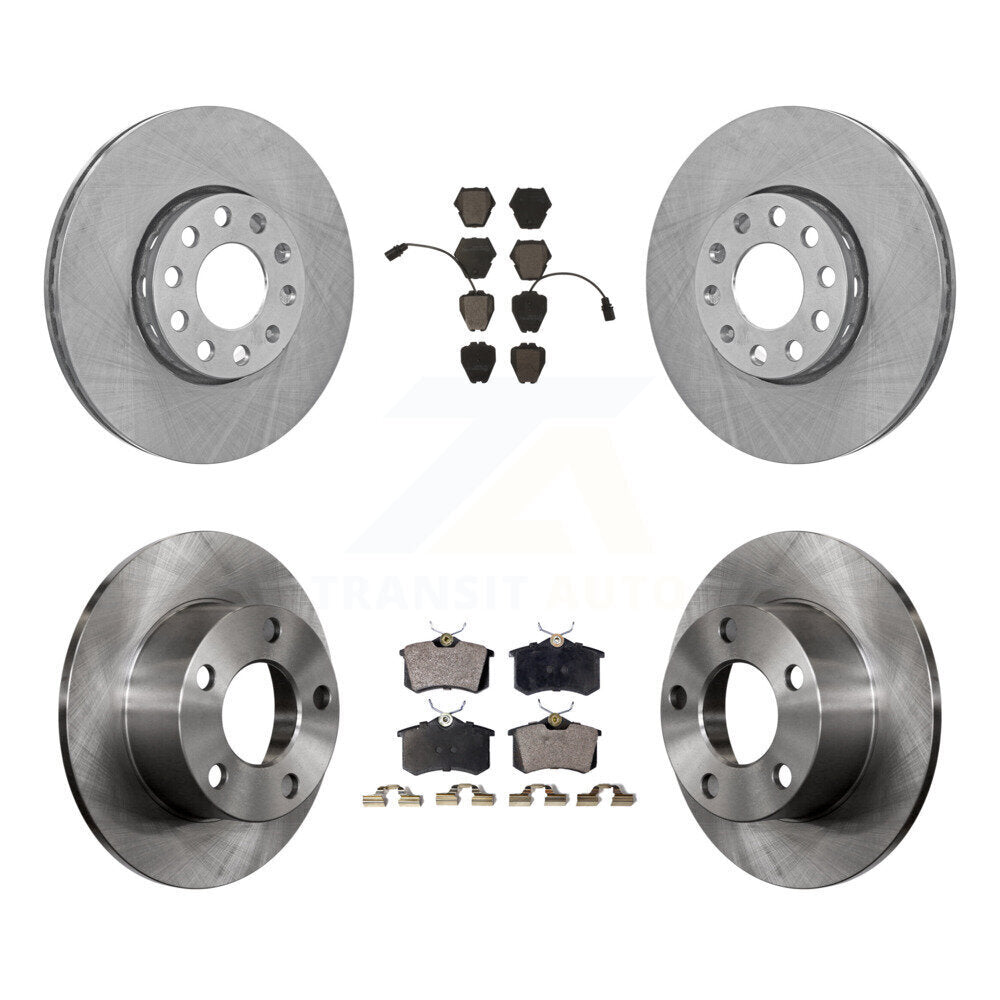 Disc Brake Rotors And Ceramic Pads Front Rear Kit For 2002 Volkswagen Passat FWD