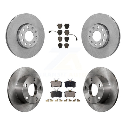 Disc Brake Rotors And Ceramic Pads Front Rear Kit For 2002 Volkswagen Passat FWD