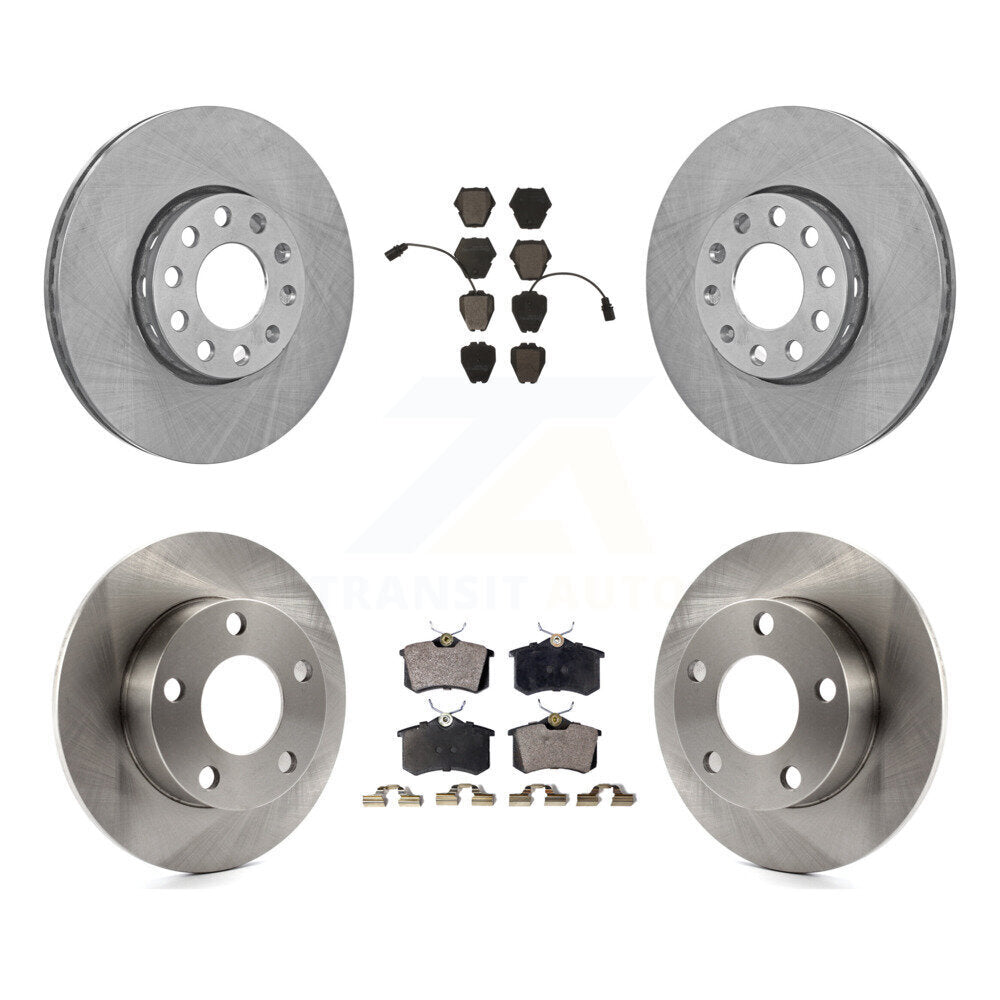 Brake Rotors Ceramic Pad Front Rear Kit For 2002 Volkswagen Passat AWD with 2.8L