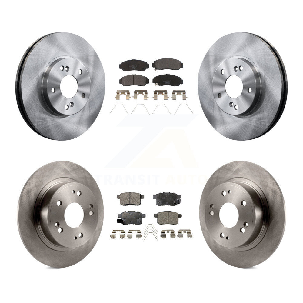Disc Brake Rotors And Ceramic Pads Front Rear Kit For Honda Accord Acura TSX