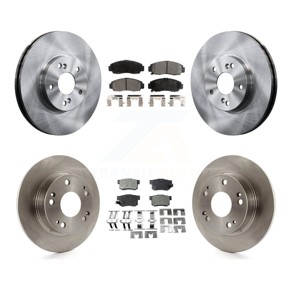 Disc Brake Rotors And Ceramic Pads Front Rear Kit For Honda Accord Acura TSX