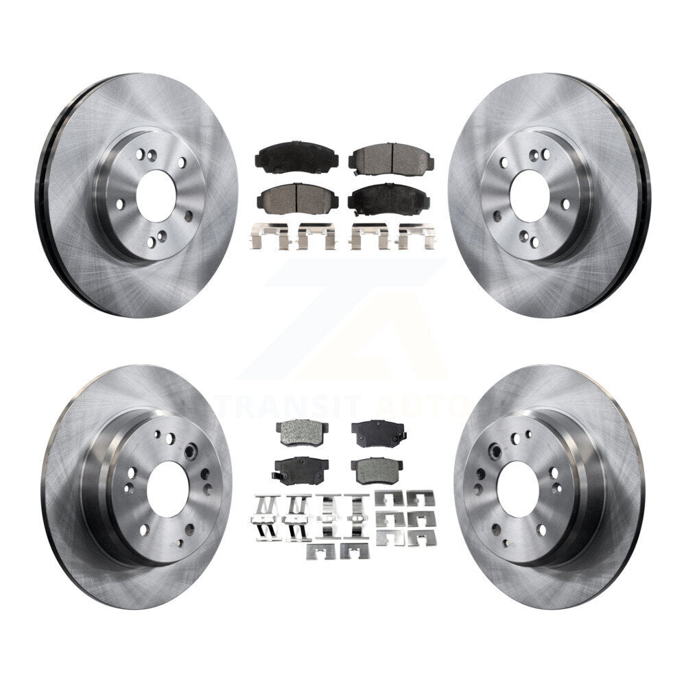 Disc Brake Rotors And Ceramic Pads Front Rear Kit For Acura TL