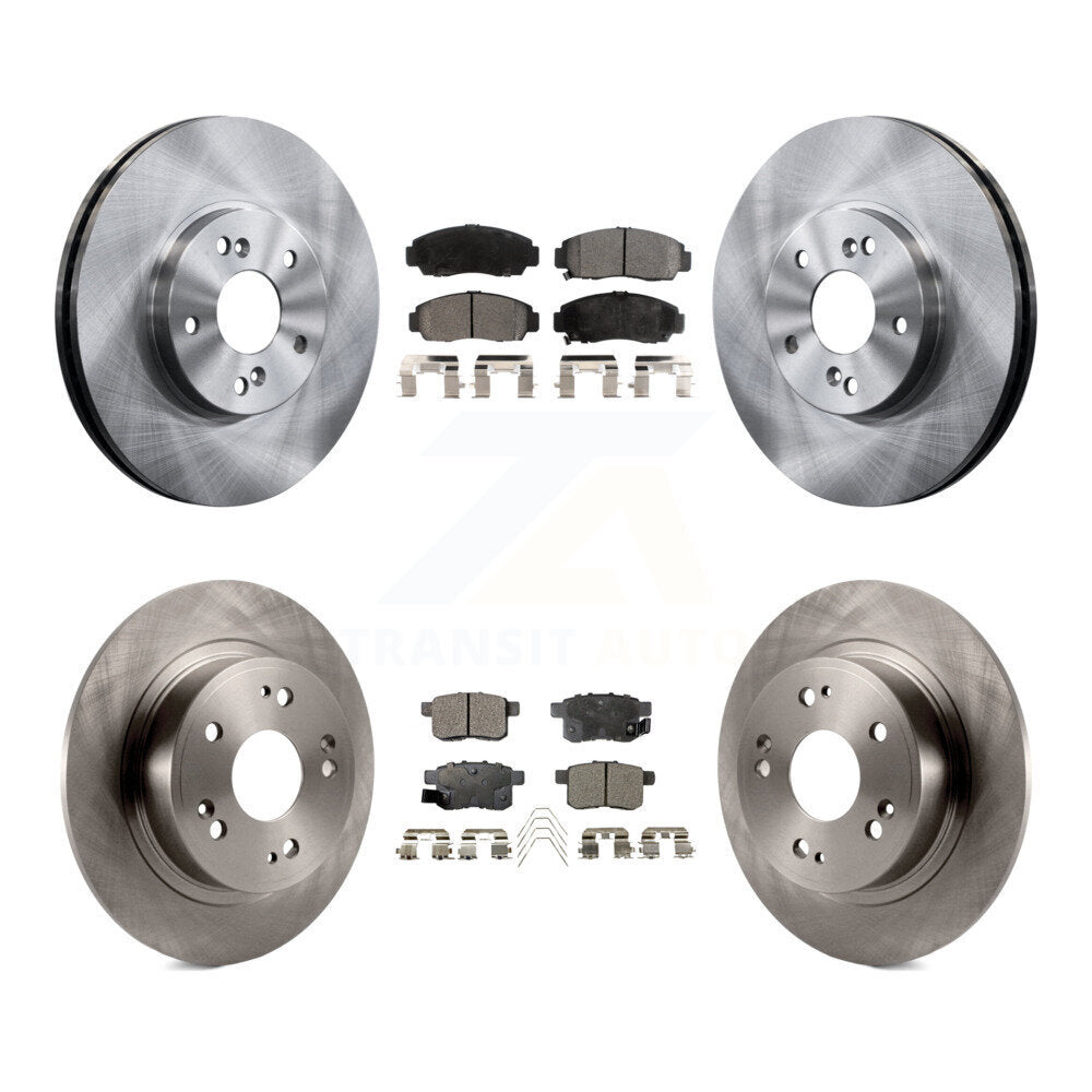 Disc Brake Rotors And Ceramic Pads Front Rear Kit For Honda Accord Acura TSX