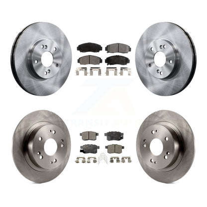 Disc Brake Rotors And Ceramic Pads Front Rear Kit For Honda Accord Acura TSX