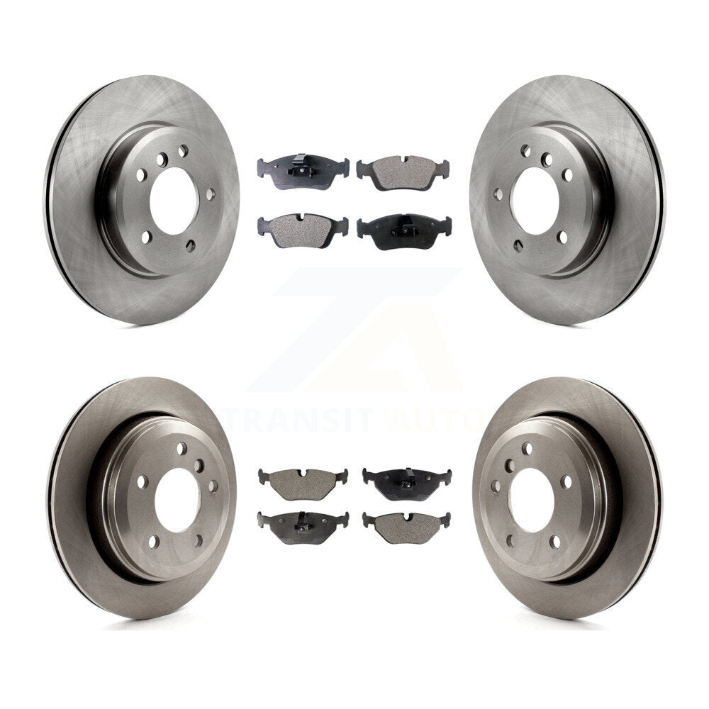 Disc Brake Rotors And Ceramic Pads Front Rear Kit For 2001-2005 BMW 325xi
