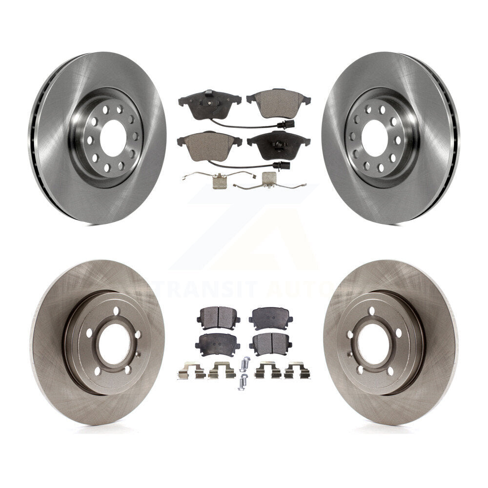 Disc Brake Rotors And Ceramic Pads Front Rear Kit For Audi A4 Quattro