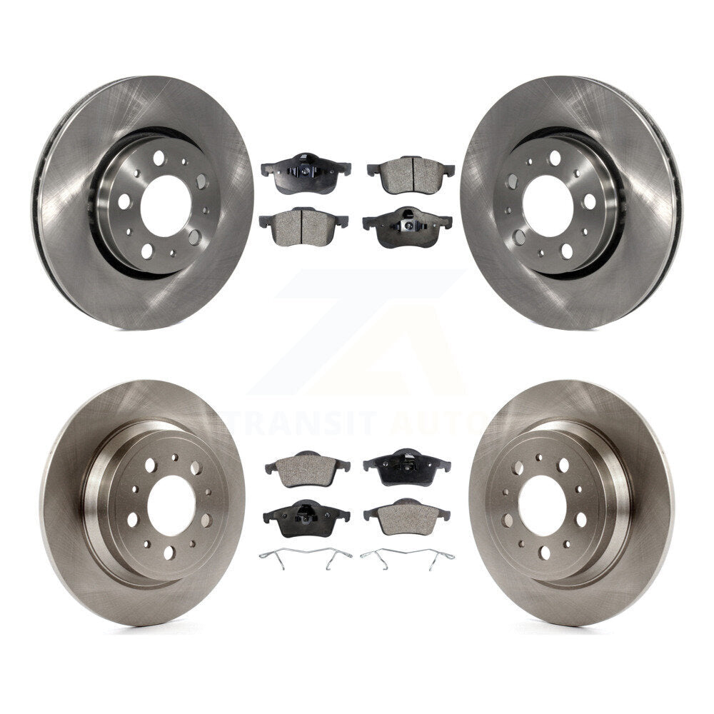 Disc Brake Rotors And Ceramic Pads Front Rear Kit For Volvo S60 XC70 V70 S80