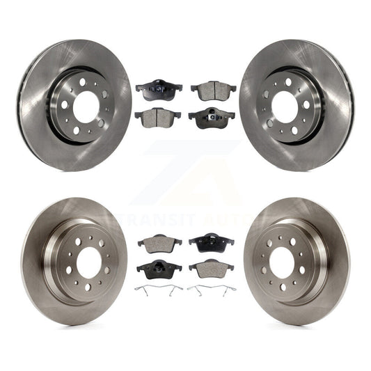 Disc Brake Rotors And Ceramic Pads Front Rear Kit For Volvo S60 XC70 V70 S80