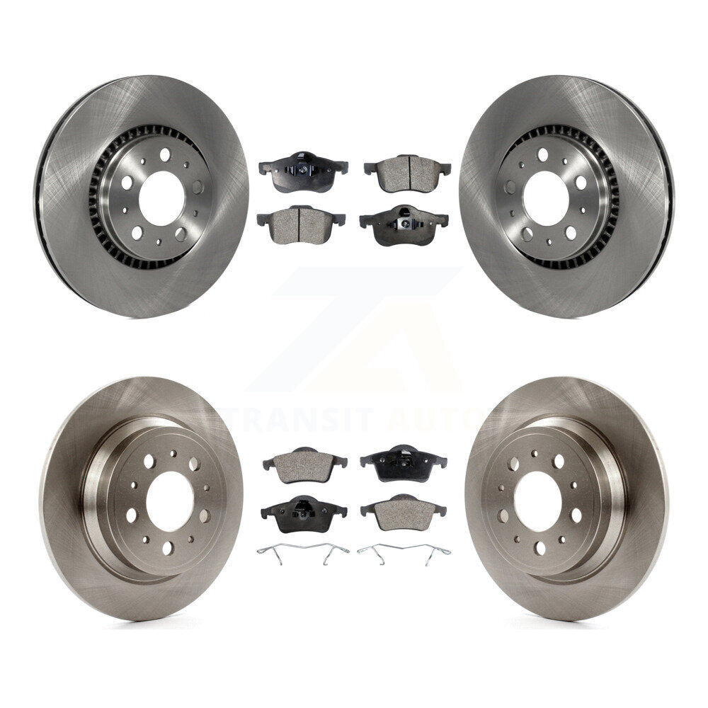 Disc Brake Rotors And Ceramic Pads Front Rear Kit For Volvo S60 XC70 V70 S80