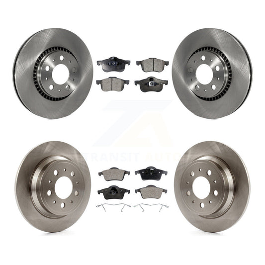 Disc Brake Rotors And Ceramic Pads Front Rear Kit For Volvo S60 XC70 V70 S80
