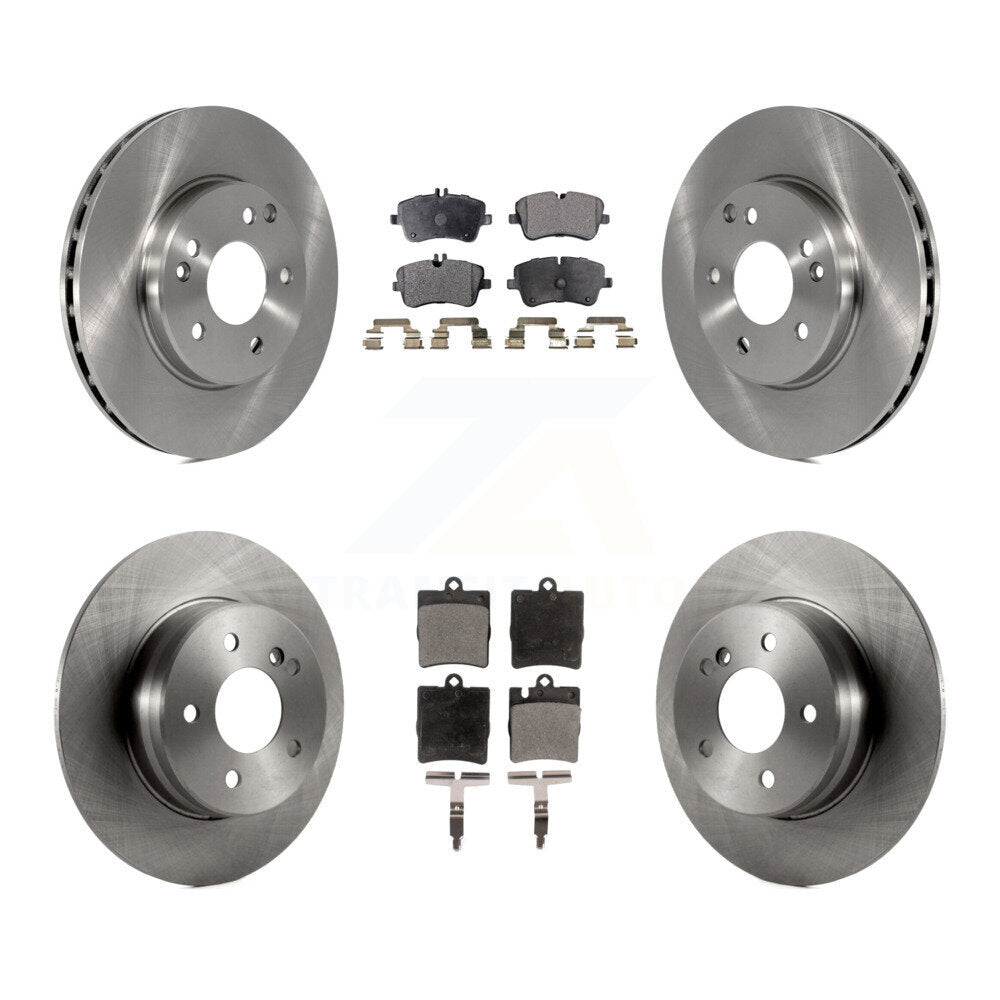 Brake Rotor And Ceramic Pad Front Rear Kit For Mercedes-Benz C240 Wagon with RWD