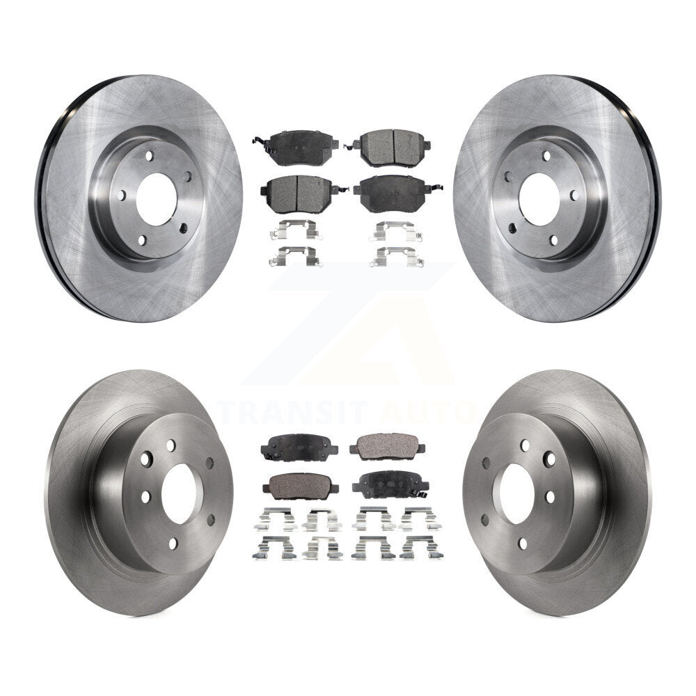 Disc Brake Rotors And Ceramic Pads Front Rear Kit For Nissan Altima Maxima