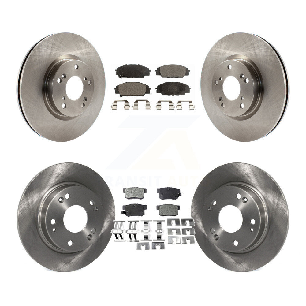 Disc Brake Rotors And Ceramic Pads Front Rear Kit For Honda Civic Acura CSX