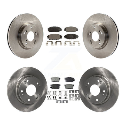 Disc Brake Rotors And Ceramic Pads Front Rear Kit For Honda Civic Acura CSX