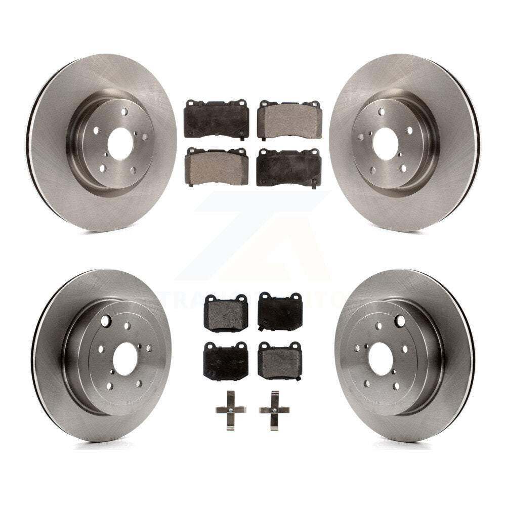 Disc Brake Rotors And Ceramic Pads Front Rear Kit For Subaru Impreza WRX STI