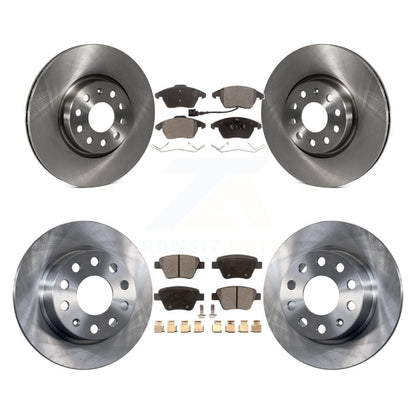 Disc Brake Rotors Ceramic Pad Front Rear Kit For 2017-2018 Volkswagen Jetta 2.0L