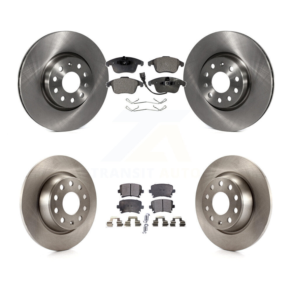 Brake Rotor And Ceramic Pad Front Rear Kit For Volkswagen Tiguan Audi Q3 Quattro