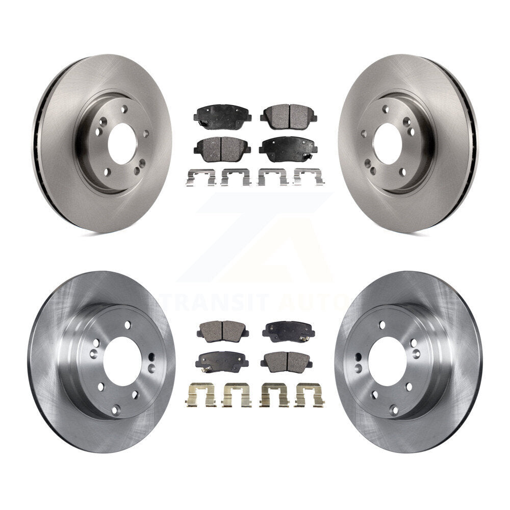 Disc Brake Rotors And Ceramic Pads Front Rear Kit For Hyundai Sonata Kia Optima