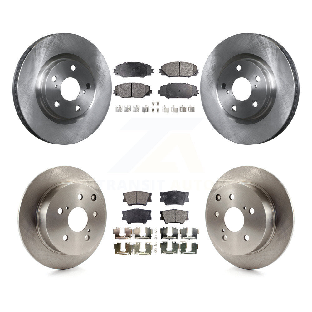 Disc Brake Rotors And Ceramic Pads Front Rear Kit For Toyota Matrix Pontiac Vibe