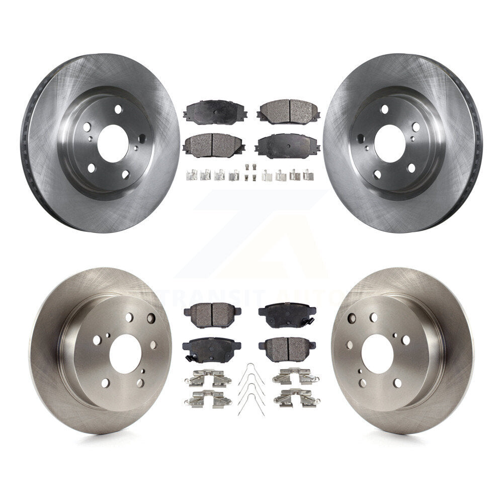 Disc Brake Rotors And Ceramic Pads Front Rear Kit For 2010 Toyota Matrix XRS