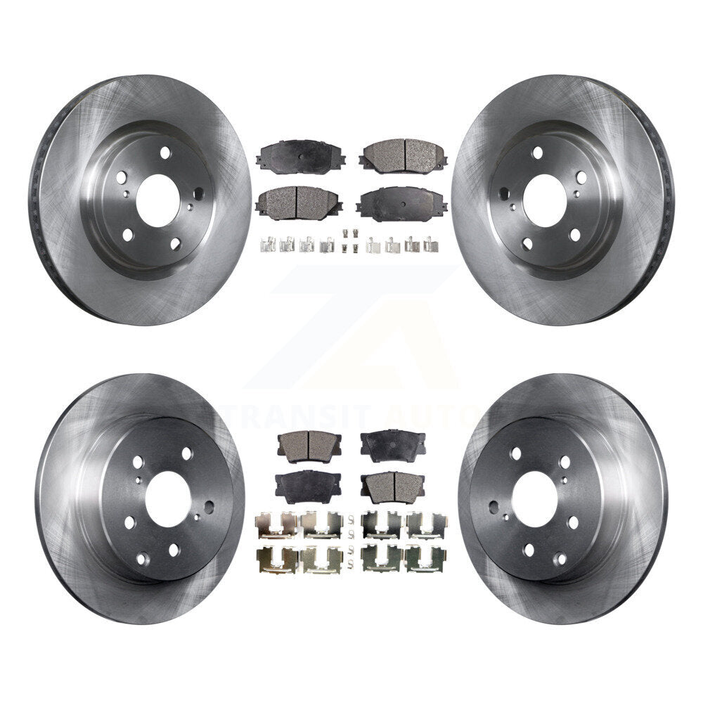 Disc Brake Rotors And Ceramic Pads Front Rear Kit For Toyota RAV4
