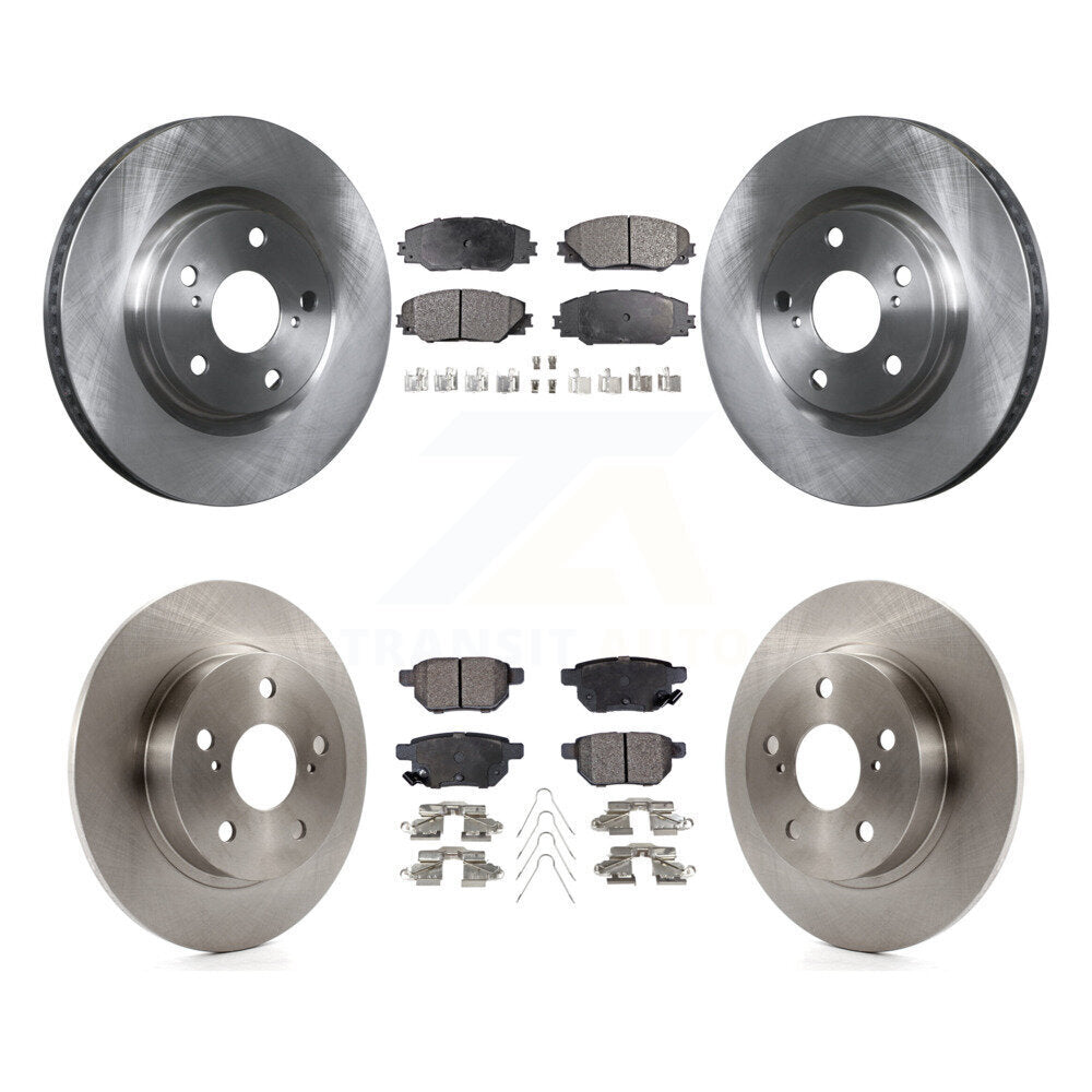 Disc Brake Rotors And Ceramic Pads Front Rear Kit For 2011-2016 Scion tC