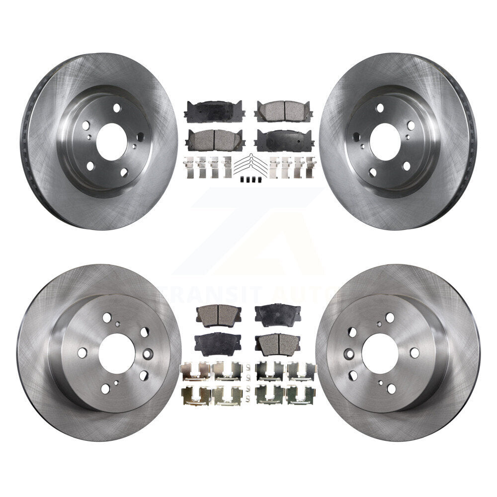 Disc Brake Rotors Ceramic Pad Front Rear Kit For Toyota Camry Lexus ES350 Avalon