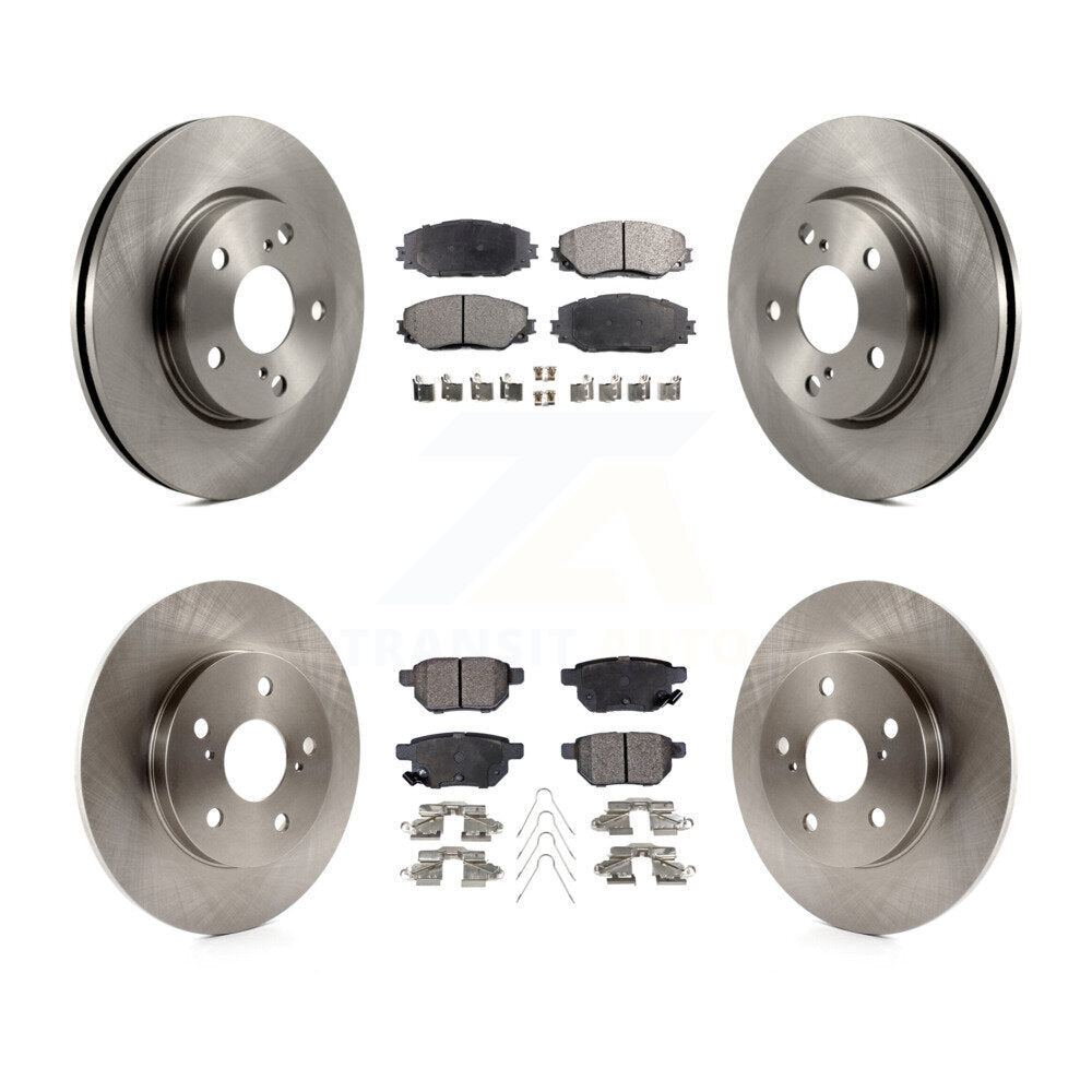 Disc Brake Rotors And Ceramic Pads Front Rear Kit For 2008-2015 Scion xB