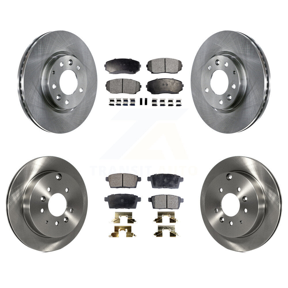 Disc Brake Rotor Ceramic Pad Front Rear Kit For Mazda CX-7 Ford Edge Lincoln MKX
