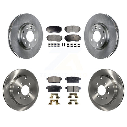 Disc Brake Rotor Ceramic Pad Front Rear Kit For Mazda CX-7 Ford Edge Lincoln MKX