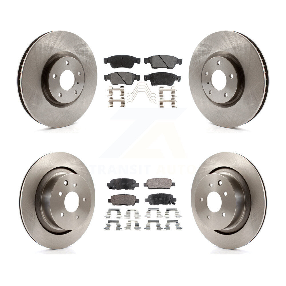 Disc Brake Rotors And Ceramic Pads Front Rear Kit For INFINITI G35 Q60