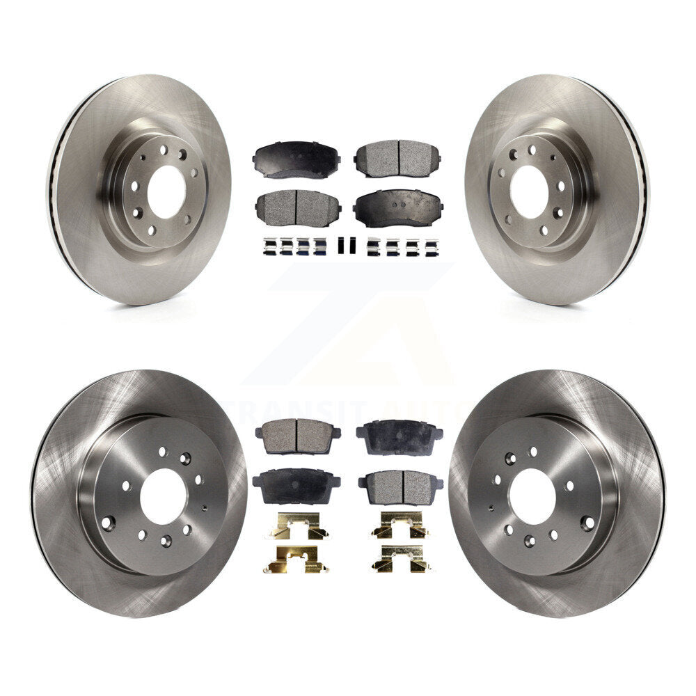 Disc Brake Rotors And Ceramic Pads Front Rear Kit For 2007-2015 Mazda CX-9