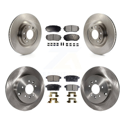 Disc Brake Rotors And Ceramic Pads Front Rear Kit For 2007-2015 Mazda CX-9