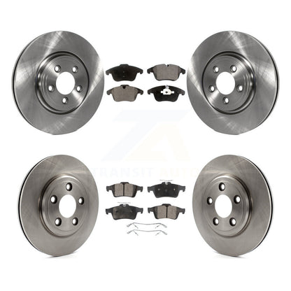 Disc Brake Rotors And Ceramic Pads Front Rear Kit For Jaguar Vanden Plas