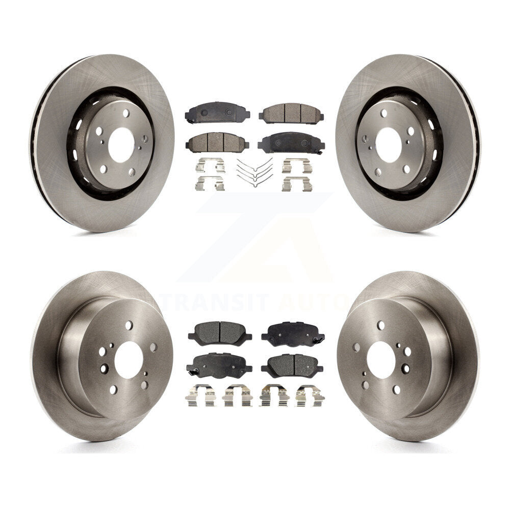 Disc Brake Rotors And Ceramic Pads Front Rear Kit For 2009-2016 Toyota Venza