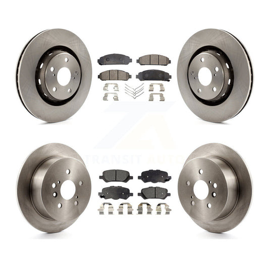 Disc Brake Rotors And Ceramic Pads Front Rear Kit For 2009-2016 Toyota Venza
