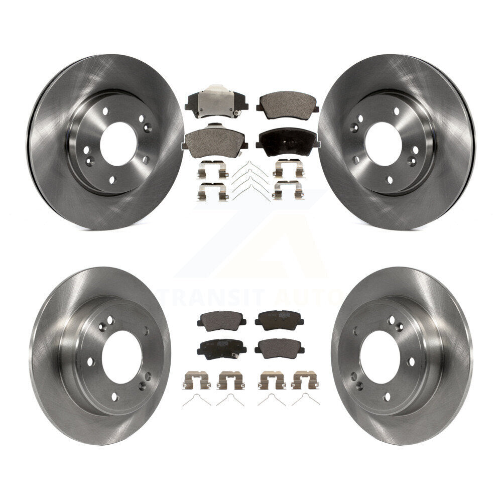 Disc Brake Rotor & Ceramic Pad Front Rear Kit For 2017-2020 Hyundai Elantra 2.0L