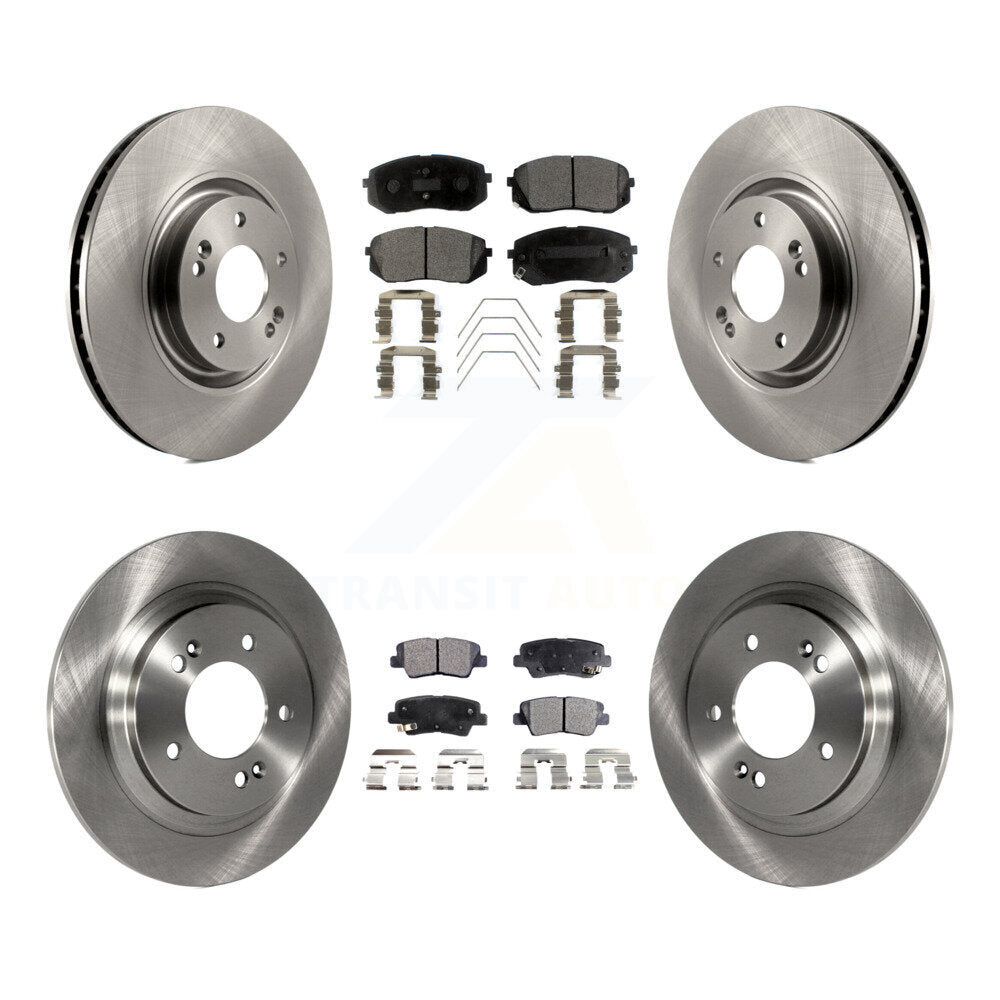 Disc Brake Rotor & Ceramic Pad Front Rear Kit For 2016 Hyundai Sonata GAS engine
