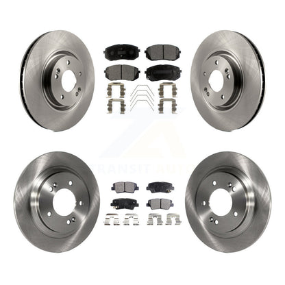 Disc Brake Rotor & Ceramic Pad Front Rear Kit For 2016 Hyundai Sonata GAS engine