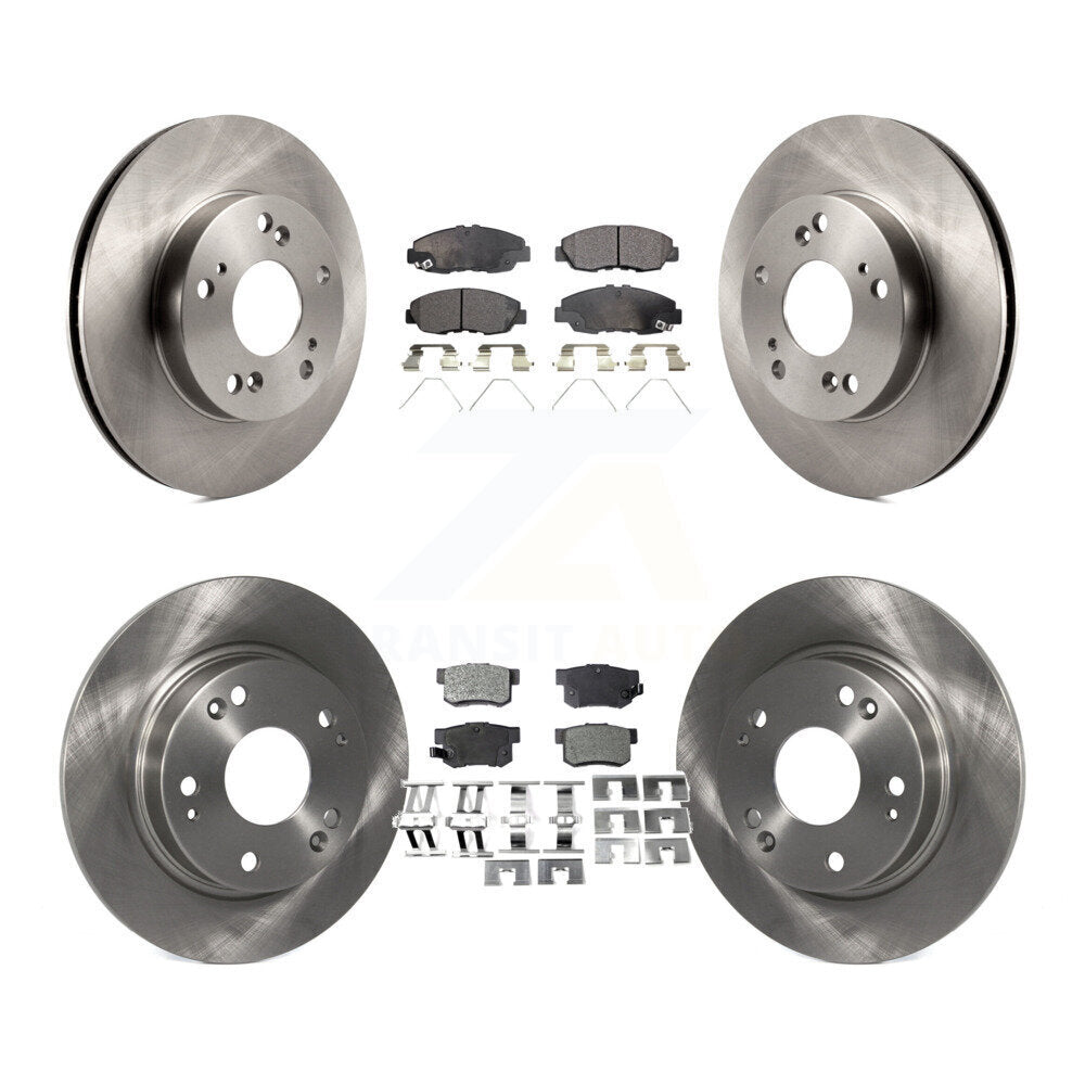 Disc Brake Rotors And Ceramic Pads Front Rear Kit For Honda Civic