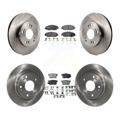 Disc Brake Rotors And Ceramic Pads Front Rear Kit For Honda Civic