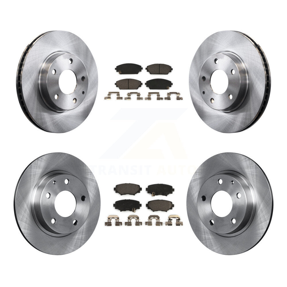 Disc Brake Rotors And Ceramic Pads Front Rear Kit For Mazda 3 Sport