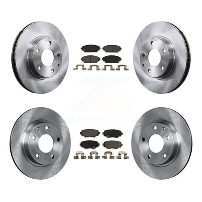 Disc Brake Rotors And Ceramic Pads Front Rear Kit For Mazda 3 Sport