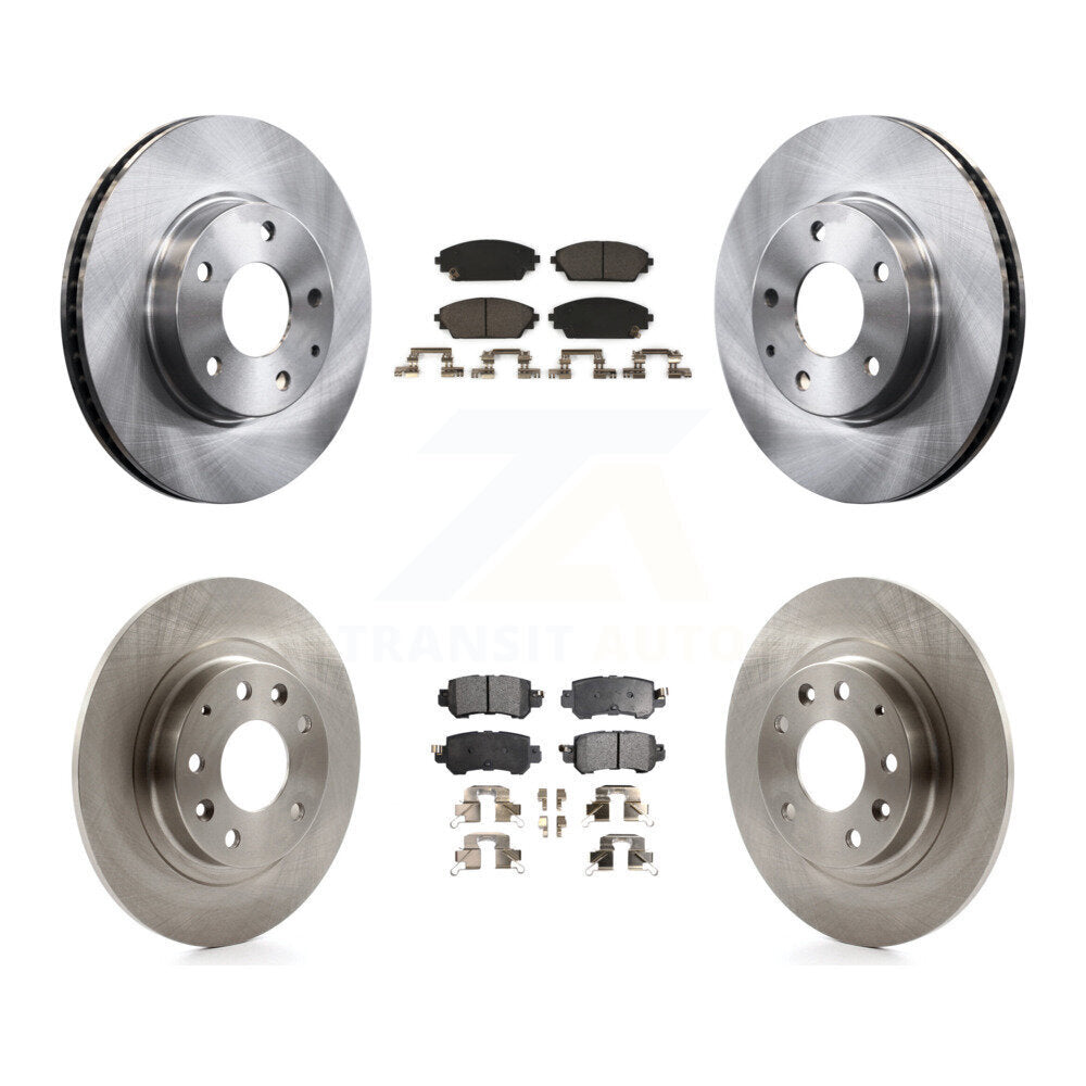 Disc Brake Rotors And Ceramic Pads Front Rear Kit For 2016-2018 Mazda CX-3 FWD
