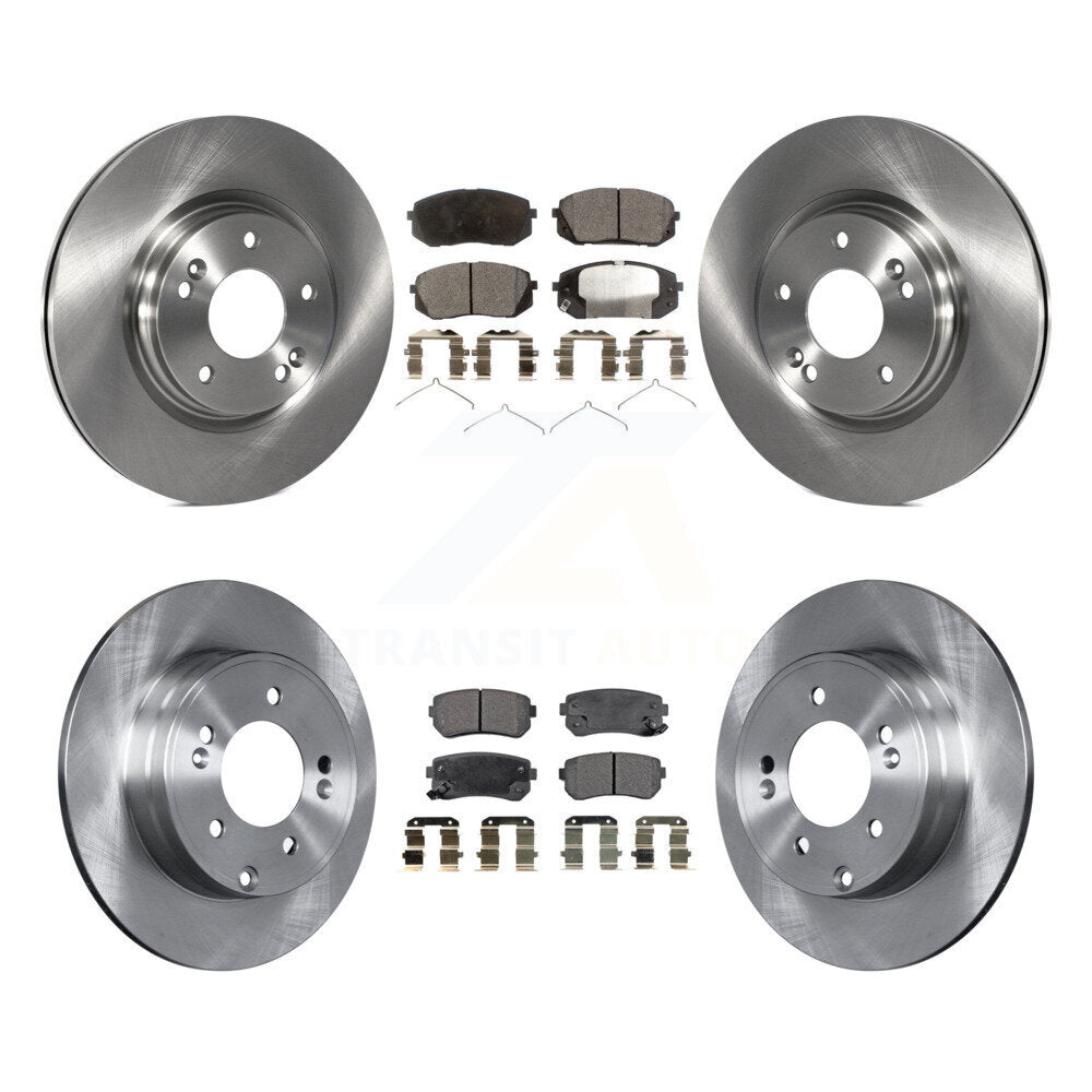 Brake Rotor & Ceramic Pad Front Rear Kit For 2015-2016 Hyundai Sonata GAS engine